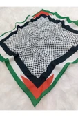 istanbul prensesleri Filistin Temalı Fular 50x50 kaymaz Krep Canlı Renkler bayrak modeli 10 ADET thumbnail 3