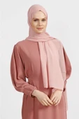 İSTANBULSTYLEMODA Krep Şifon Şal Pudra 210x 75 Flr241433 thumbnail 1