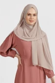 FLORA TEKSTİL Krep Şifon Şal Soft Vizon thumbnail 3