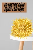 Dekoratif Peri Led 100 Ledli Gün Işığı Pilli 10 Metre Gün Işığı thumbnail 1