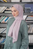 İSTANBULSTYLEMODA Kaliteli Medine Ipeği Şal Soft Pudra 190 X70 Sal2306 thumbnail 3