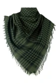 FLORA TEKSTİL Pamuklu Puşi Poşu Kefiye Şal Ve Atkı HAKİ FLR24144 thumbnail 3