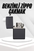 Hediyelik Zarif Zippo Model Siyah Benzinli Çakmak thumbnail 1