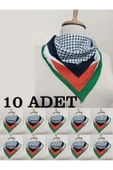 istanbul prensesleri Filistin Temalı Fular 50x50 kaymaz Krep Canlı Renkler bayrak modeli 10 ADET thumbnail 1