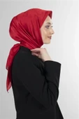 İSTANBULSTYLEMODA Janjan Trend Parlak Saten Dokulu Abiye Şifon Işıl Şal BORDO 185 X 70 ŞAL2315 thumbnail 2