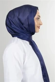 İSTANBULSTYLEMODA Janjan Trend Parlak Saten Dokulu Abiye Şifon Işıl Şal Lacivert 185 X 70 Şal2315 thumbnail 5