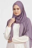 İSTANBULSTYLEMODA Krep Şifon Şal Lila 210x 75 Flr241433 thumbnail 3