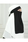 FLORA TEKSTİL Tesettür Medine İpeği GÖZLÜ PEÇE NiKAB ŞAL  40 cm * 45 cm PEC242709 thumbnail 1