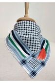 istanbul prensesleri Filistin Temalı Fular 50x50 kaymaz Krep Canlı Renkler bayrakli model thumbnail 1
