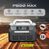 IEETEK 512Wh 1600W Max. LifePO4 Taşınabilir Güç Kaynağı Dahili Fener ve Kablo Seti +4000 Döngü %99.99 BMS ÇOKLU ÇIKIŞ P800 thumbnail 4