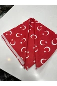 İSTANBULSTYLEMODA Kırmızı Ay Yıldız Türk Bayrağı Temalı Pamuk Kumaş Fular - Bandana - 23 Nisan, 29 Ekim, 19 Mayıs thumbnail 3