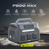 IEETEK 512Wh 1600W Max. LifePO4 Taşınabilir Güç Kaynağı Dahili Fener ve Kablo Seti +4000 Döngü %99.99 BMS ÇOKLU ÇIKIŞ P800 thumbnail 2