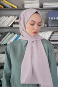 İSTANBULSTYLEMODA Kaliteli Medine Ipeği Şal Soft Pudra 190 X70 Sal2306 thumbnail 2