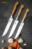 Hand Craft Mutfak Bıçak Seti Et Ekmek Sebze Salata Börek Bıçağı 3 Lü Set HDS-34 thumbnail 1
