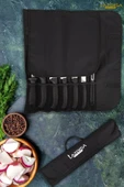 İncisive Serisi Çantalı 7 Li Şef Mutfak Bıçak Seti Gastronomi Bıçak Seti 7 Li HDS-72 thumbnail 2