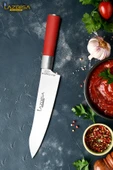 Red Craft Serisi Mutfak Bıçak Kiritsuke Şef Bıçağı Et Ekmek Sebze Salata Şef Bıçağı HDS-42 thumbnail 1
