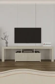 AYMOBSAN Loki 2 Kapaklı Raflı Tv Ünitesi 180 cm Traverten Desen thumbnail 1