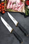 Platinum Serisi Mutfak Bıçak Seti Et Ekmek Sebze Salata Börek Şef Bıçağı 2 Li Set HDS-54 thumbnail 1