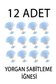 12 Adet Çarşaf Yorgan Kılıfı Sabitleme İğnesi Düğmeli Klipsi Sabitleyici Mavi thumbnail 3