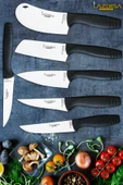 Eco Serisi Mutfak Bıçak Seti Et Ekmek Sebze Pizza Salata Börek Şef Bıçağı 6 Lı Set HDS-07 thumbnail 1