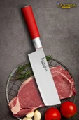 Red Craft Serisi Mutfak Bıçak Nakiri Şef Bıçağı Et Ekmek Sebze Salata Şef Bıçağı HDS-38 thumbnail 1