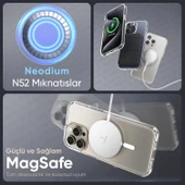 Cisteen Apple iPhone 17 Pro uyumlu Magsafe Şarj Özellikli Şeffaf Sert PC SARARMAZ Telefon Kılıfı  thumbnail 6