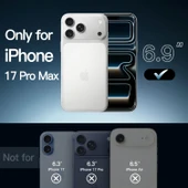 Cisteen Apple iPhone 17 Pro Max uyumlu Magsafe Şarj Özellikli Şeffaf Sert PC SARARMAZ Telefon Kılıfı  thumbnail 2