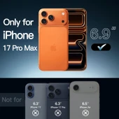 Cisteen Apple iPhone 17 Pro Max KozmikTuruncu uyumlu Magsafe Özellikli Şeffaf Sert PC SARARMAZ Kılıf thumbnail 3