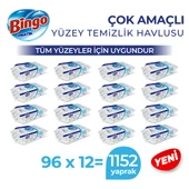 Bingo Yüzey Temizlik Havlusu Large Beyaz Sabun 96x12 (1152 YAPRAK) thumbnail 1