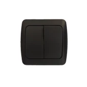 4 Adet Sıva Üstü Siyah (vantablack) Komütatör İkili Anahtar Elbi / Alsu thumbnail 1