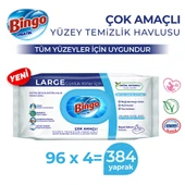 Bingo Yüzey Temizlik Havlusu Large Beyaz Sabun 96x4 (384 YAPRAK) thumbnail 2