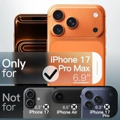 Cisteen Apple iPhone 17 Pro Max KozmikTuruncu uyumlu Magsafe Özellikli Şeffaf Sert PC SARARMAZ Kılıf thumbnail 6