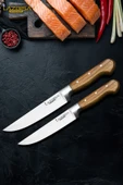 Hand Craft Mutfak Bıçak Seti Et Ekmek Sebze Salata Börek Bıçağı 2 Li Set HDS-28 thumbnail 1