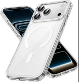 Cisteen Apple iPhone 17 Pro Max uyumlu Magsafe Şarj Özellikli Şeffaf Sert PC SARARMAZ Telefon Kılıfı  thumbnail 1