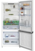 Beko 678550 EB ElegantFit Çift Kapılı No Frost 551lt Beyaz Kombi Dijital Gösterge Alttan Donduruculu Buzdolabı thumbnail 2