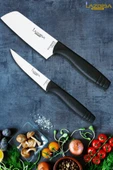 Eco Serisi Mutfak Bıçak Seti Et Ekmek Sebze Pizza Salata Börek Şef Bıçağı 2 Li Set HDS-10 thumbnail 1