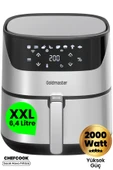 GOLDMASTER CHEFCOOK GM-7492 2000 W İNOX GENİŞ DOKUNMATİK AİRFRYER YAĞSIZ SICAK HAVA FRİTÖZÜ thumbnail 4