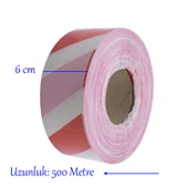 Emniyet Şeridi İkaz Uyarı Uyarıcı Bandı 500 Metre Bant En 6 cm İnşaat Kaza Olay Yeri Otopark Konut thumbnail 2