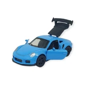 Çek Bırak Metal Küçük Arabalar 8 cm - 6411A-1 - Mavi thumbnail 5