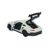 Çek Bırak Metal Küçük Arabalar 8 cm - 6411A-7 - Beyaz thumbnail 4