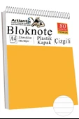 Telli Masaüstü Not Defteri Çizgili A4 1 Adet Masa Üstü Plastik Kapaklı Spiralli Bloknot Blocknote 80 Yaprak Okul Ofis thumbnail 11
