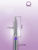 Kmiz Manikür Çıkarma Çelik Törpü Ucu Mor İnce Koni FTKTR023-L16 thumbnail 2