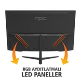 NPC 1ms 170Hz 24" 1920x1080 FHD Curved Gaming Monitör MD240K-V181 thumbnail 6