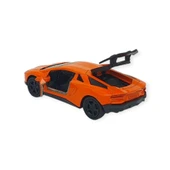 Çek Bırak Metal Küçük Arabalar 8 cm - 6411A-11 - Turuncu thumbnail 4