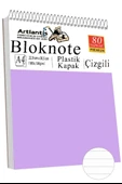 Telli Masaüstü Not Defteri Çizgili A4 1 Adet Masa Üstü Plastik Kapaklı Spiralli Bloknot Blocknote 80 Yaprak Okul Ofis thumbnail 5