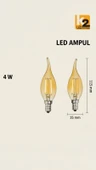 K2 LED Systems 4W LED Filament Ampul thumbnail 2