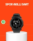 Sporcu Akıllı Saat – Kalp Atışı, Adım, Kalori ve Tansiyon Takipli thumbnail 1