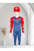 3A MODA ÇOCUK KOSTÜM Super Mario Çocuk Kostümü 4-10 Yaş Erkek Kostüm Seti thumbnail 6