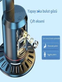 360 Yüz Takipli RGB Işıklı Profesyonel Gimbal Tripod Telefon Sabitleyici Fotoğraf Video thumbnail 5