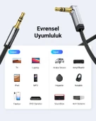 UGREEN 90 derece Dik Açılı 3.5mm Flat Aux Ses Kablosu 1 Metre, 10597 thumbnail 6